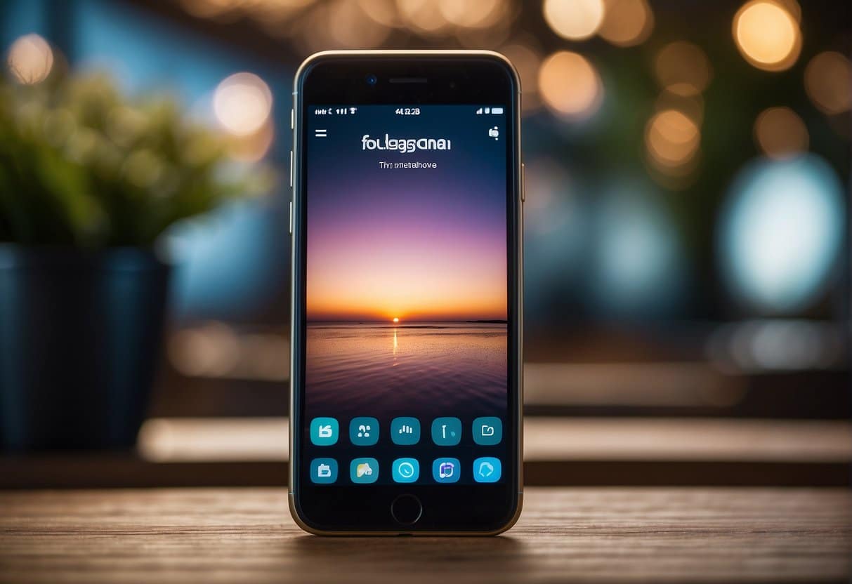A smartphone with the Instagram app open, displaying a profile with a high number of followers and engaging content